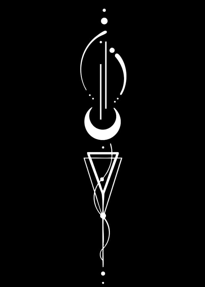 Geometric Celestial Tattoo Design