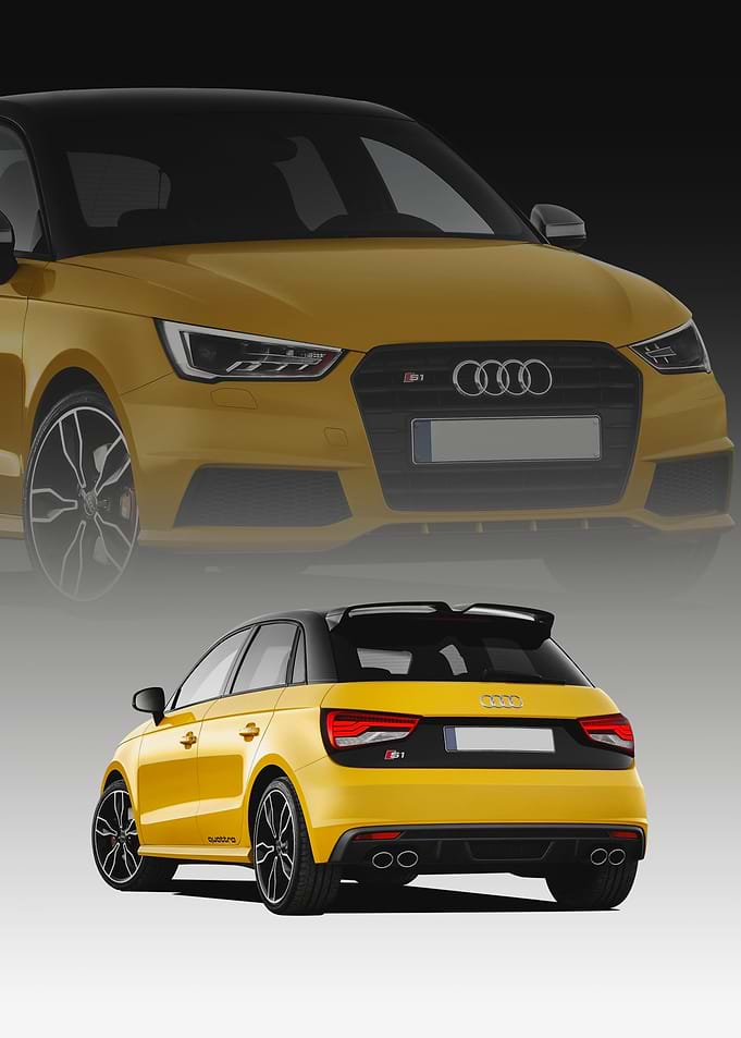Yellow Audi S1 Sportback