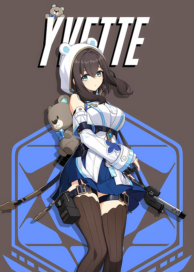 Yvette Anime Character with Bear