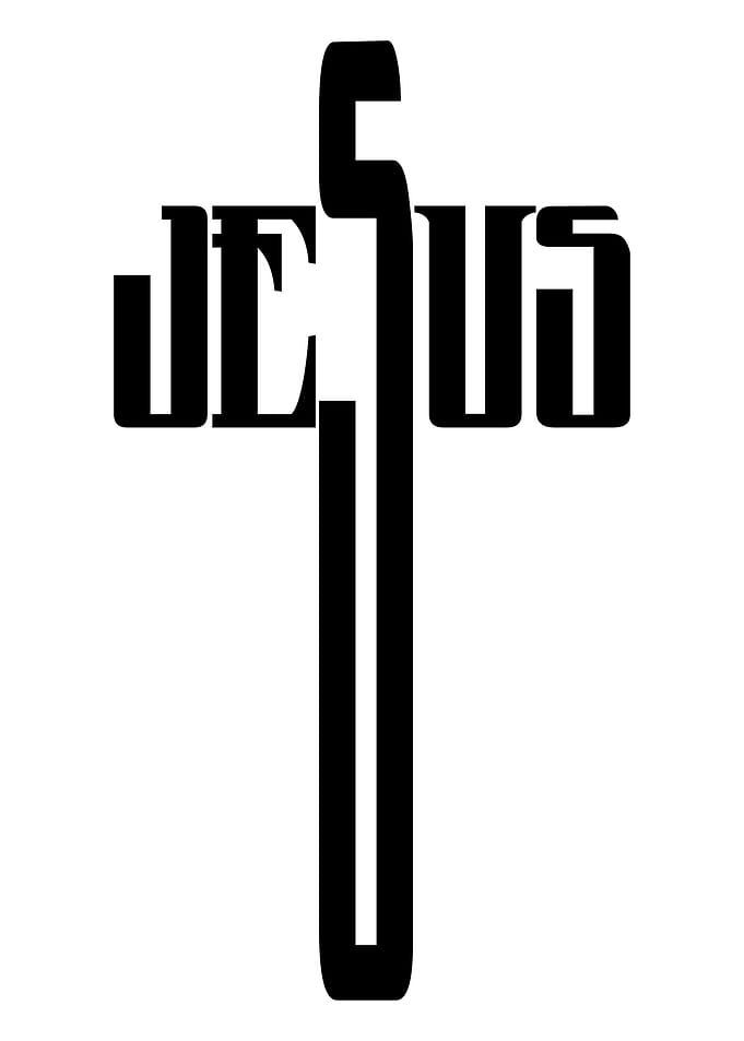 Jesus Cross Text Art