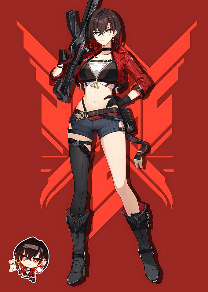 Anime Girl with Gun