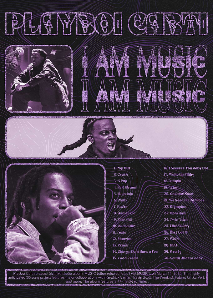 Playboi Carti I Am Music Poster