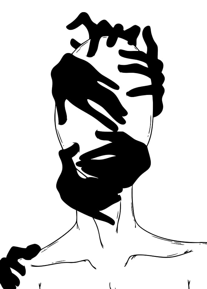 Hands Covering Face Silhouette