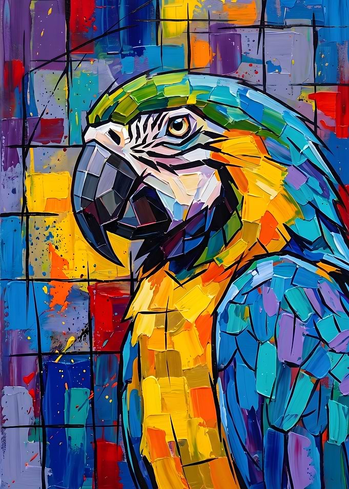 Colorful Parrot Painting
