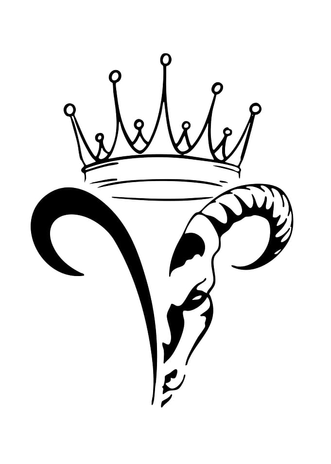 Ram Head with Crown