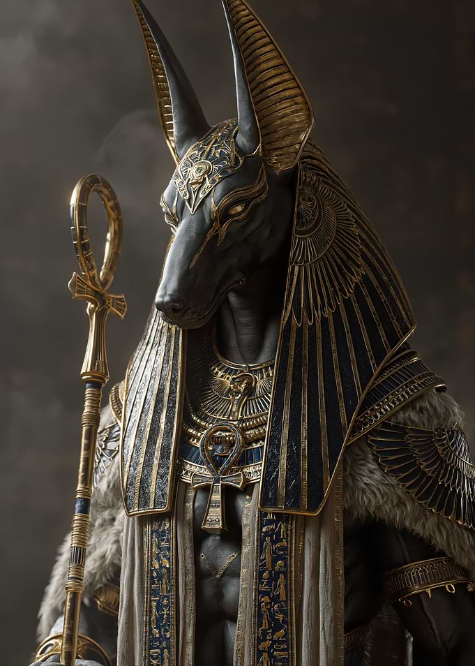 Anubis Egyptian God Staff
