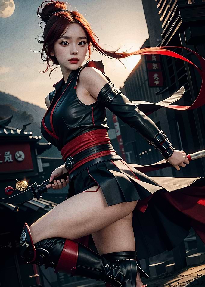 Samurai Woman with Sword