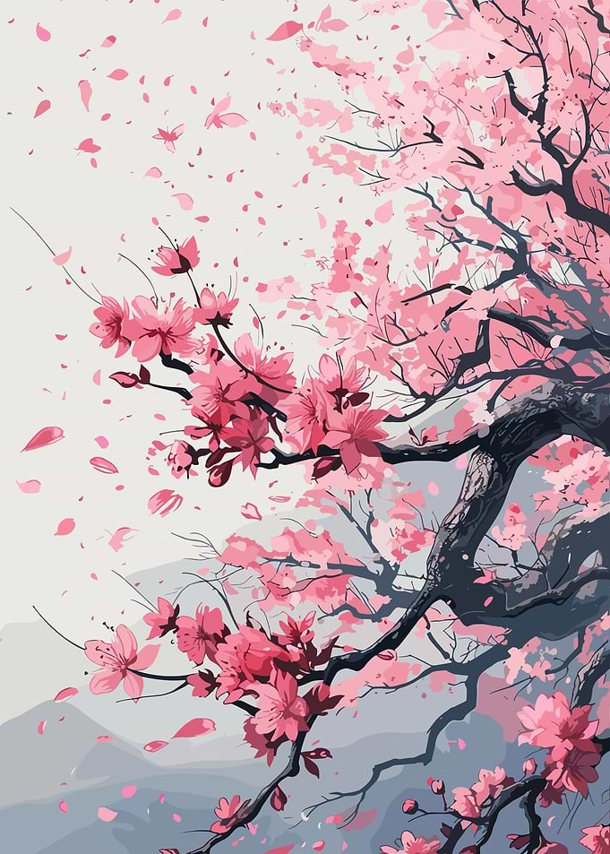 Cherry Blossoms Falling