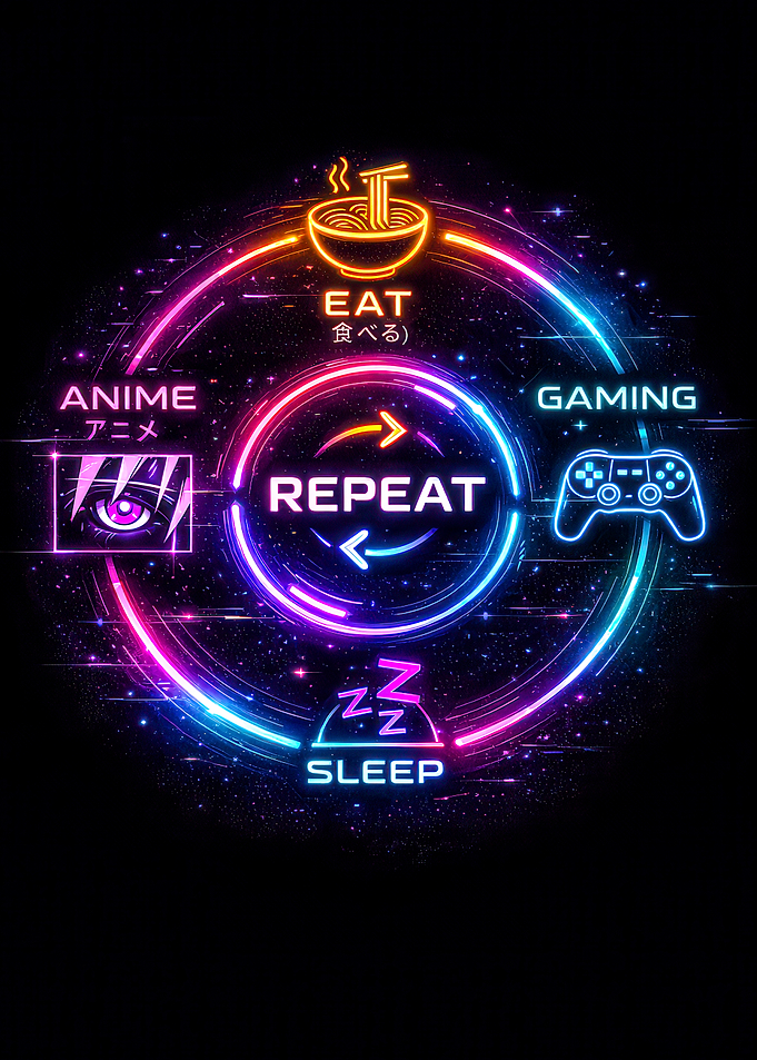 Anime Gaming Repeat Cycle