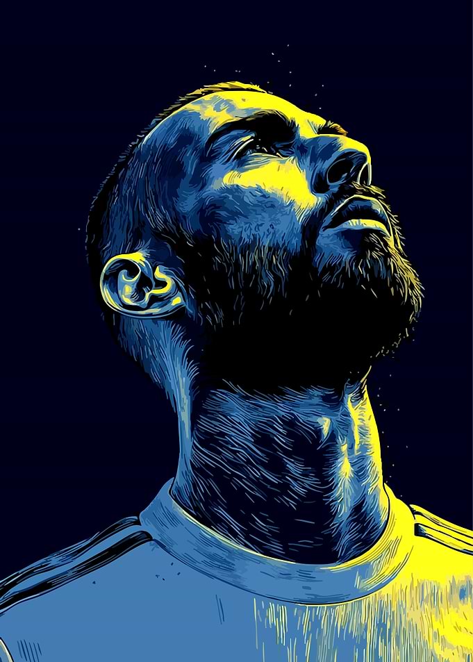 Benzema Looking Up