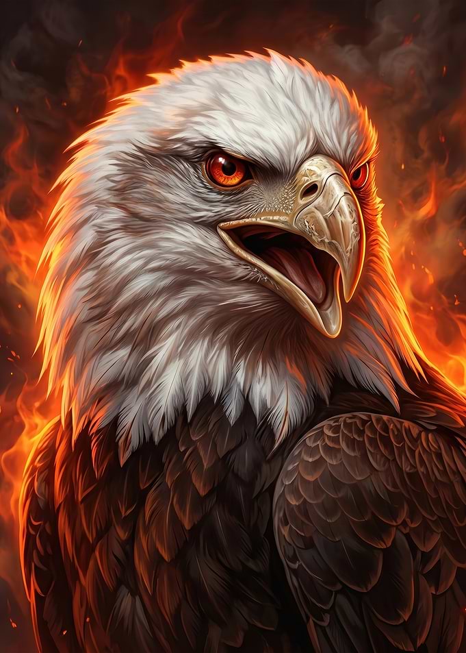 Fiery Eagle Portrait