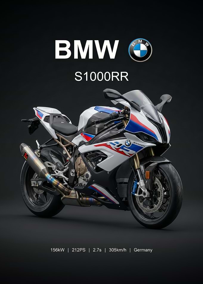 BMW S1000RR Motorcycle poster