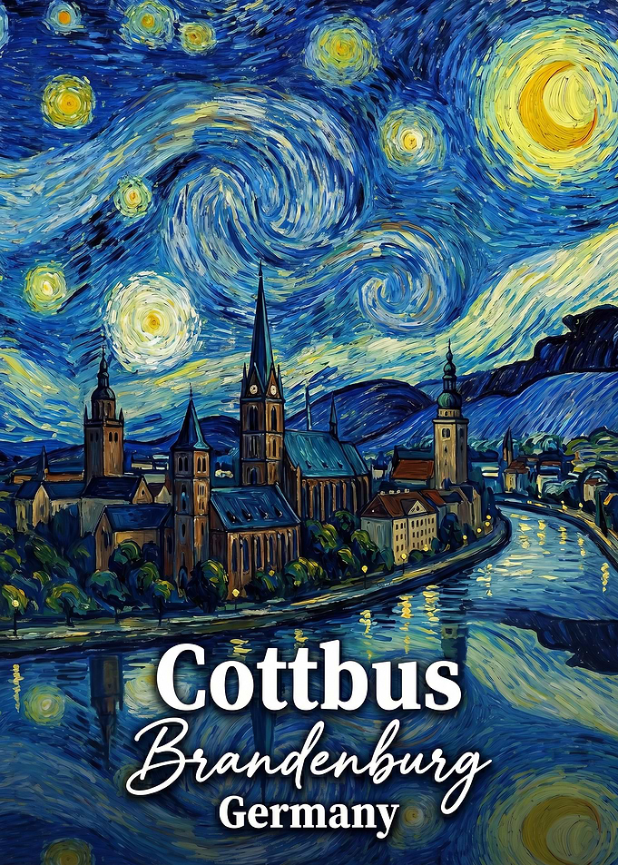 Cottbus Brandenburg Germany Starry Night