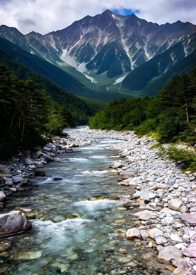Majestic Mountain River Landscape