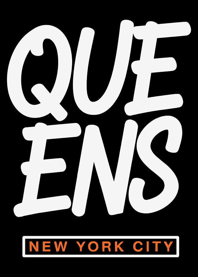 Queens New York City Text Art