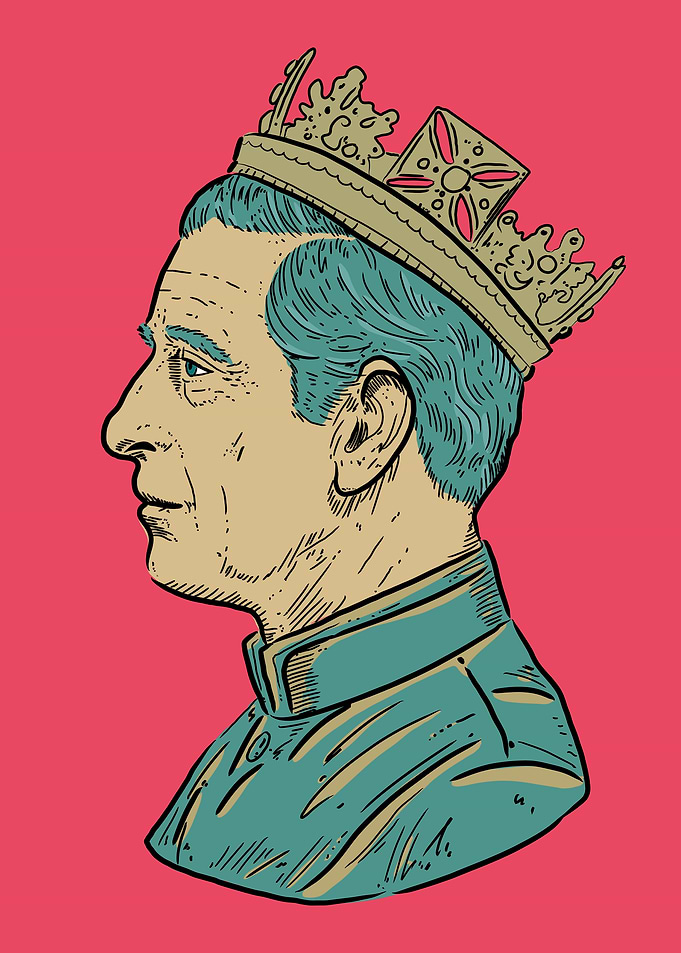 King Charles III Pop Art Portrait