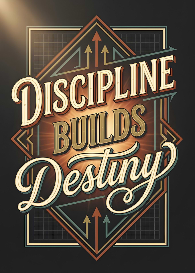 Discipline Builds Destiny Text Art