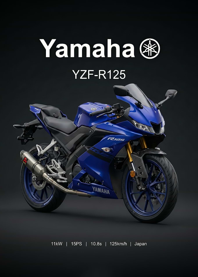 Yamaha YZF-R125 Motorcycle poster