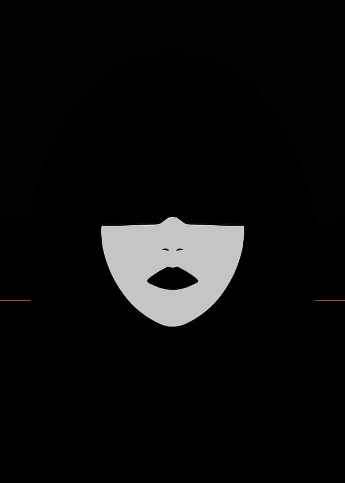Minimalist Vector Half Mask