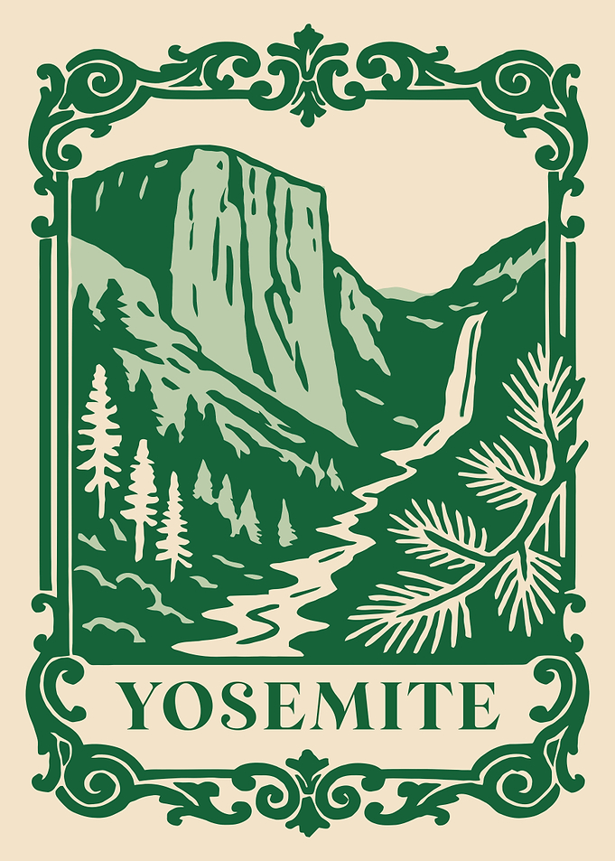Yosemite National Park Vintage Poster