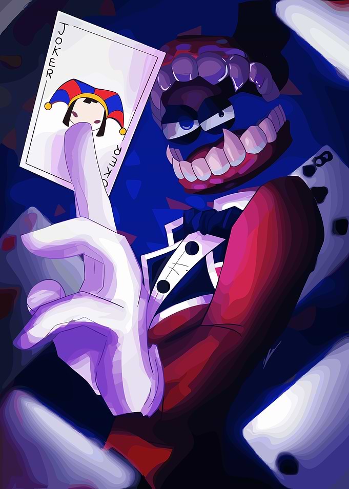 Joker Card Character with Large Mouth