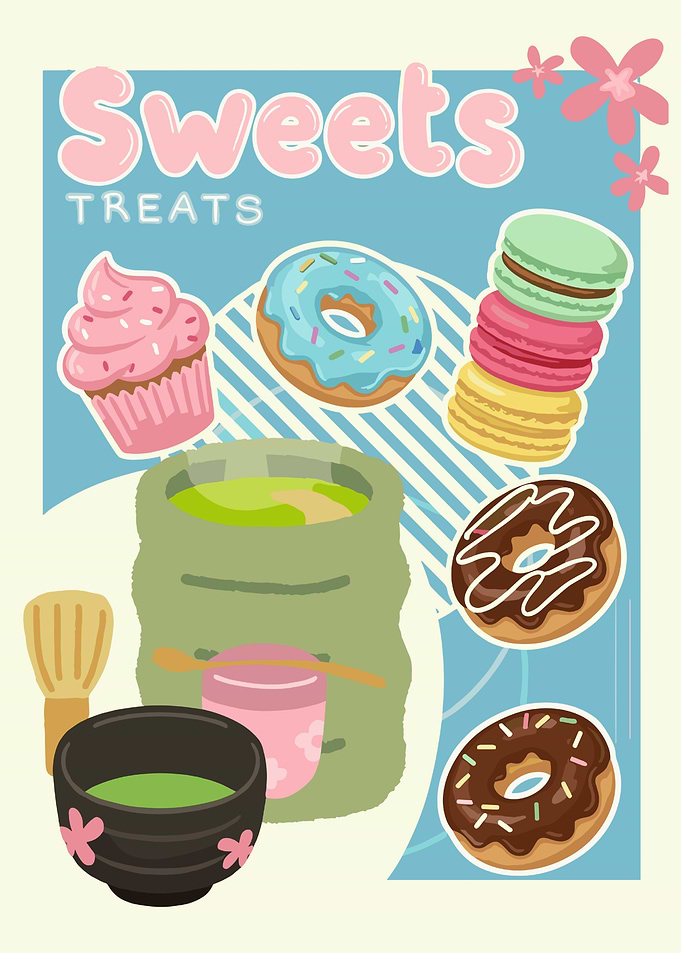 Cute Sweets and Matcha Treats