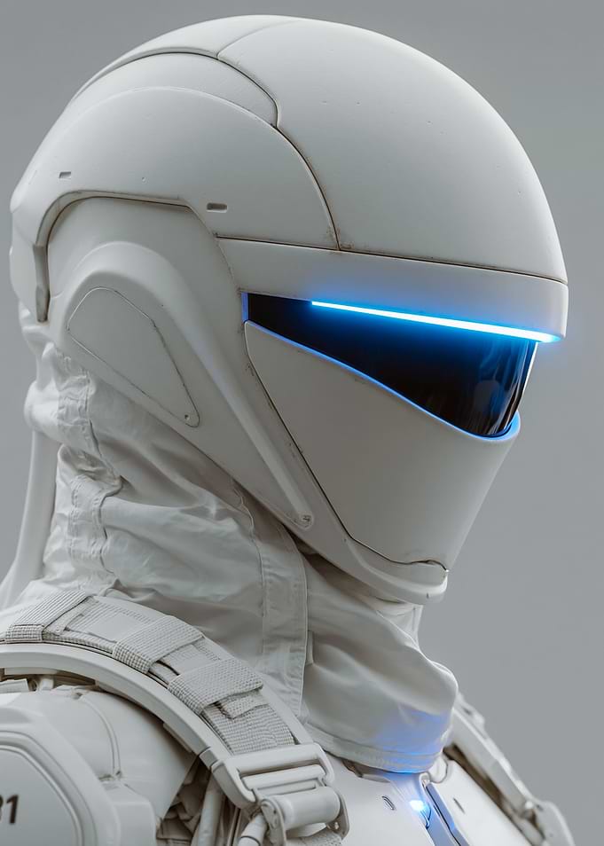 Futuristic White Astronaut Suit