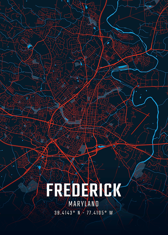Frederick Maryland City Map
