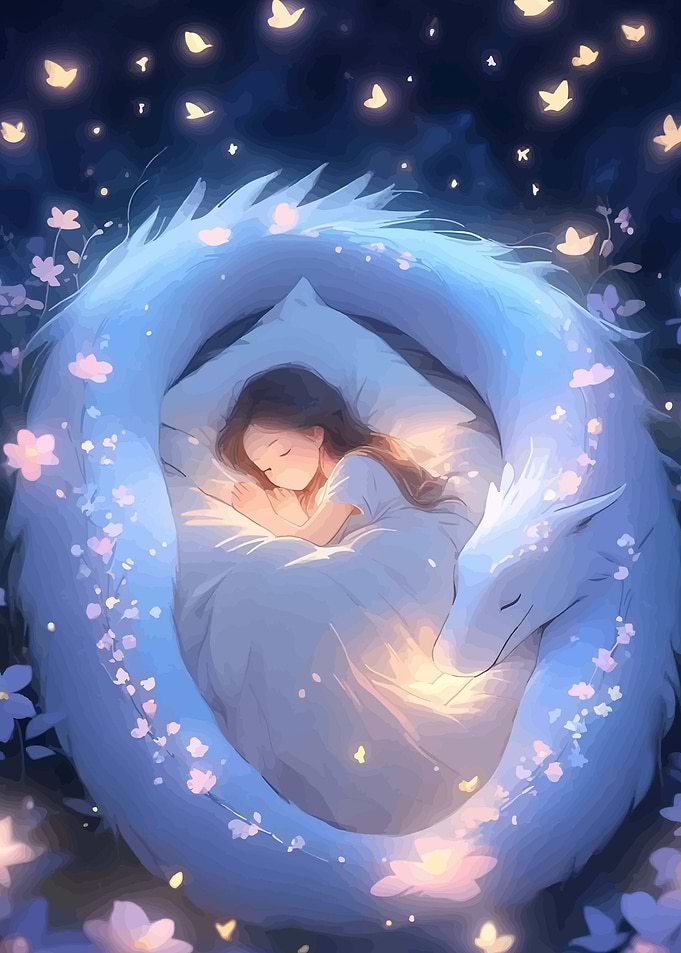 Dragon Protecting Sleeping Child
