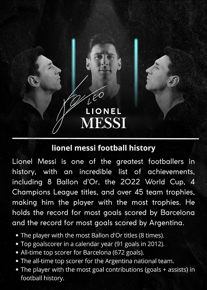 Lionel Messi Football History