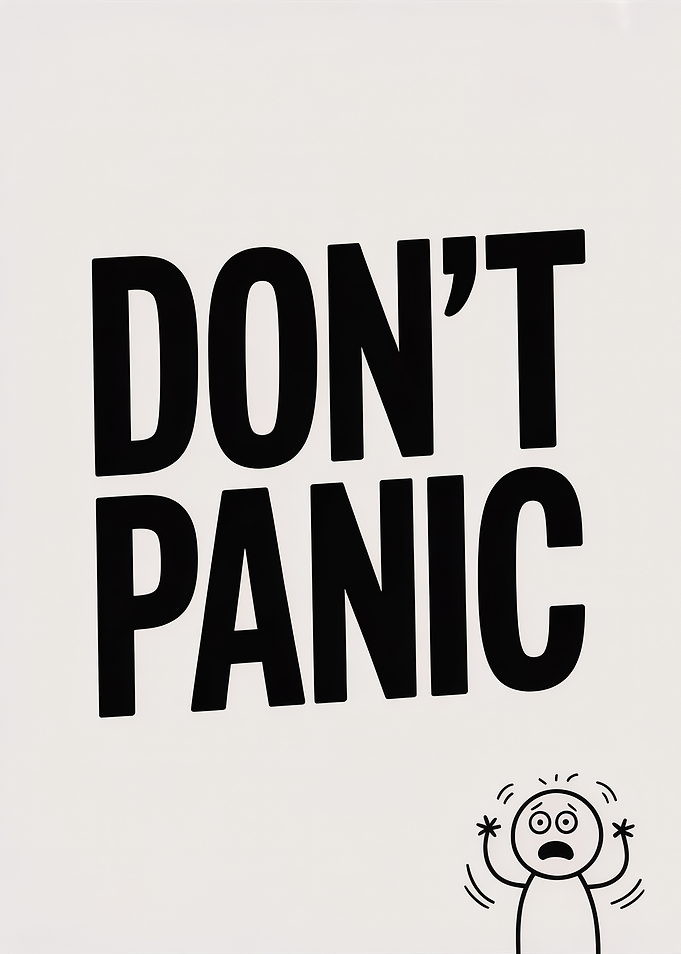 Don't Panic Text art