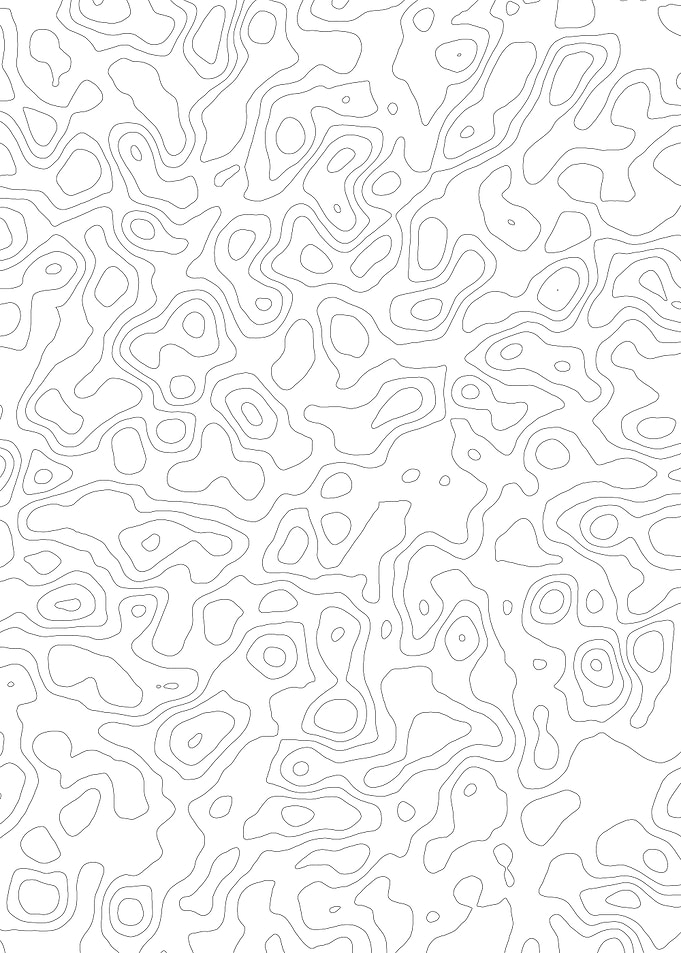 Abstract Topographic Contour Lines