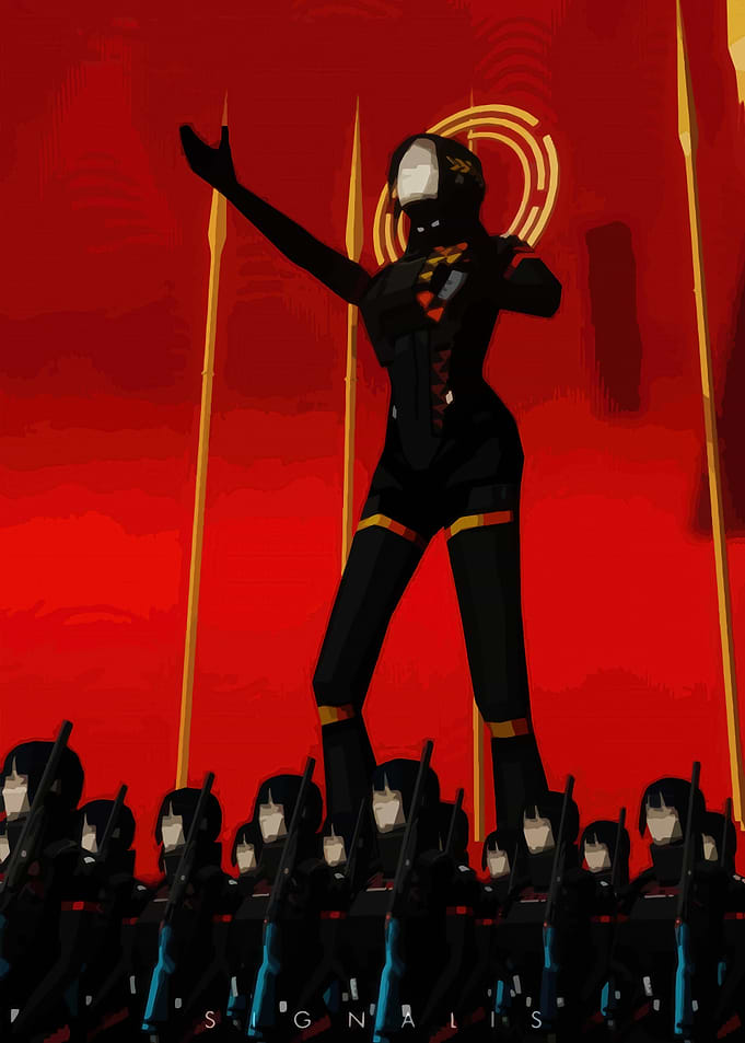 Signalis Anime Style Military Scene