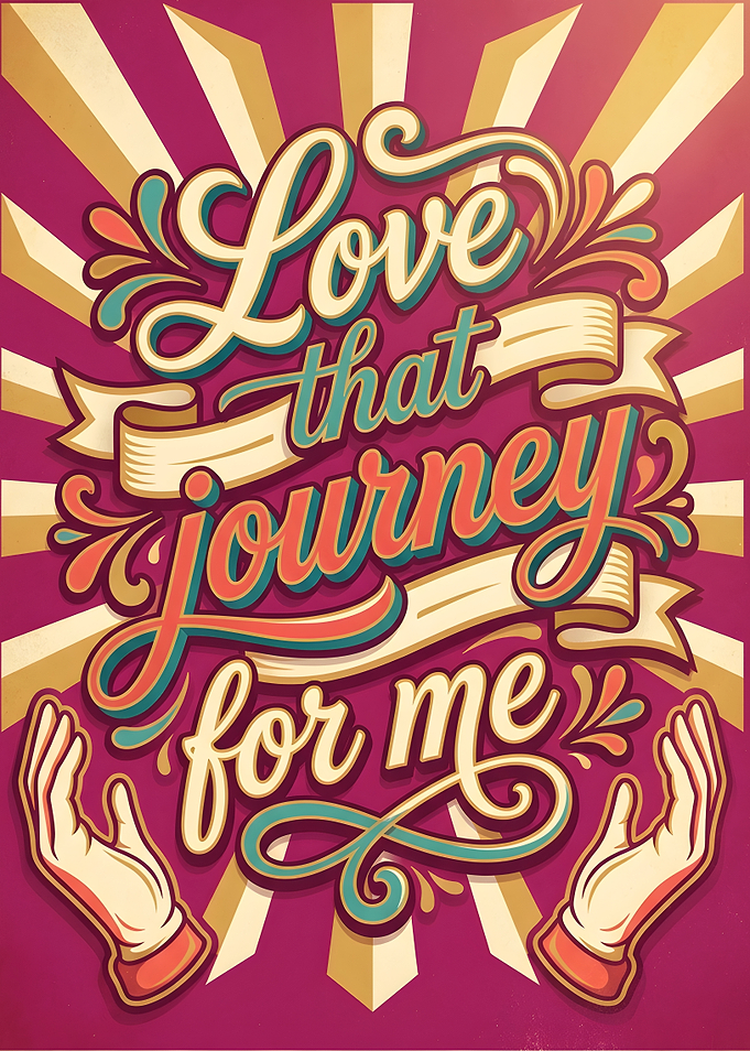 Love That Journey For Me Typography