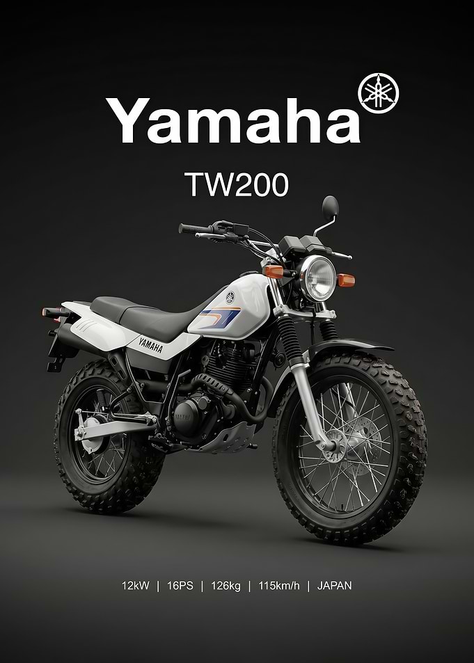 Yamaha TW200 Motorcycle poster