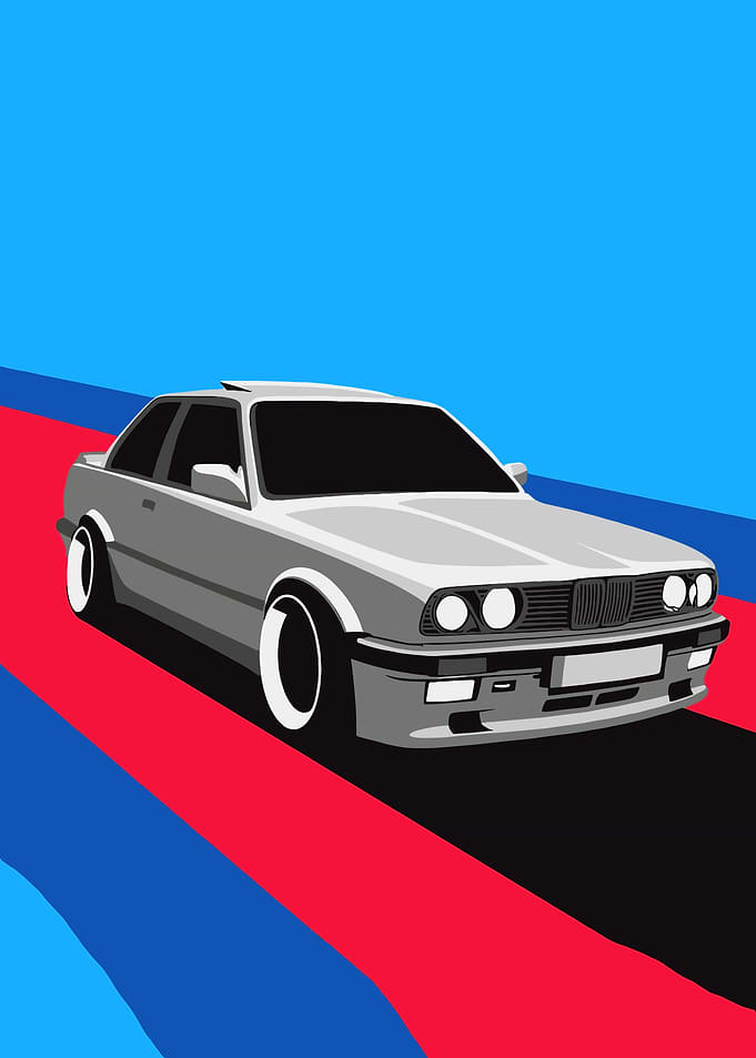 Stylized BMW E30 Coupe