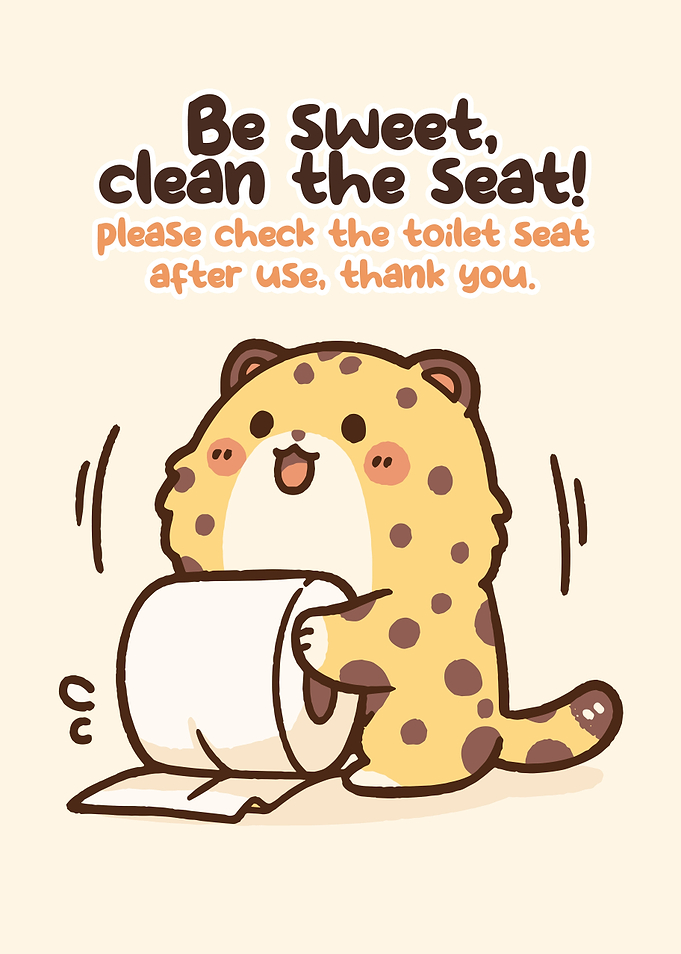 Cute Leopard with Toilet Paper