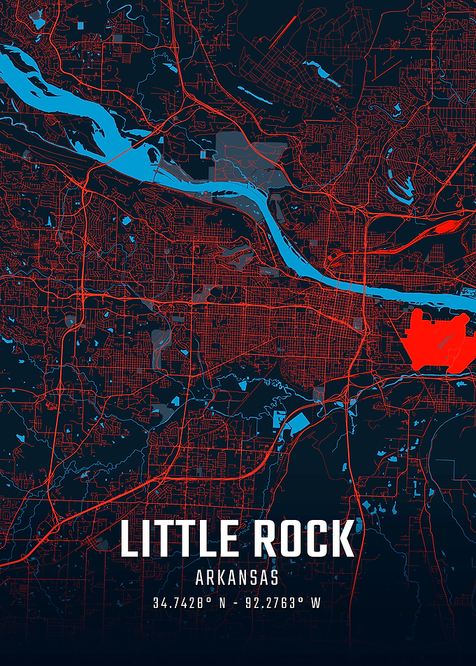 Little Rock Arkansas City Map