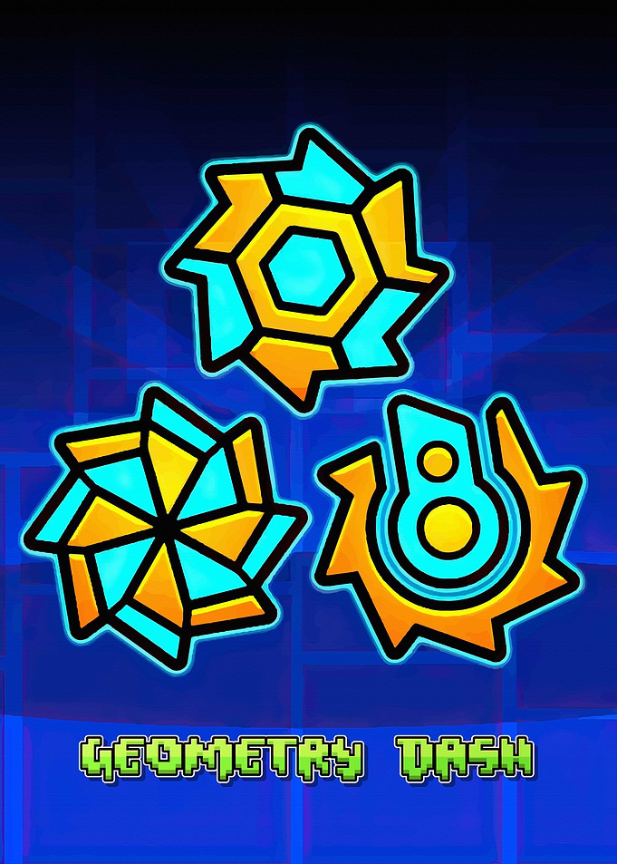 Geometry Dash Icons and Logo