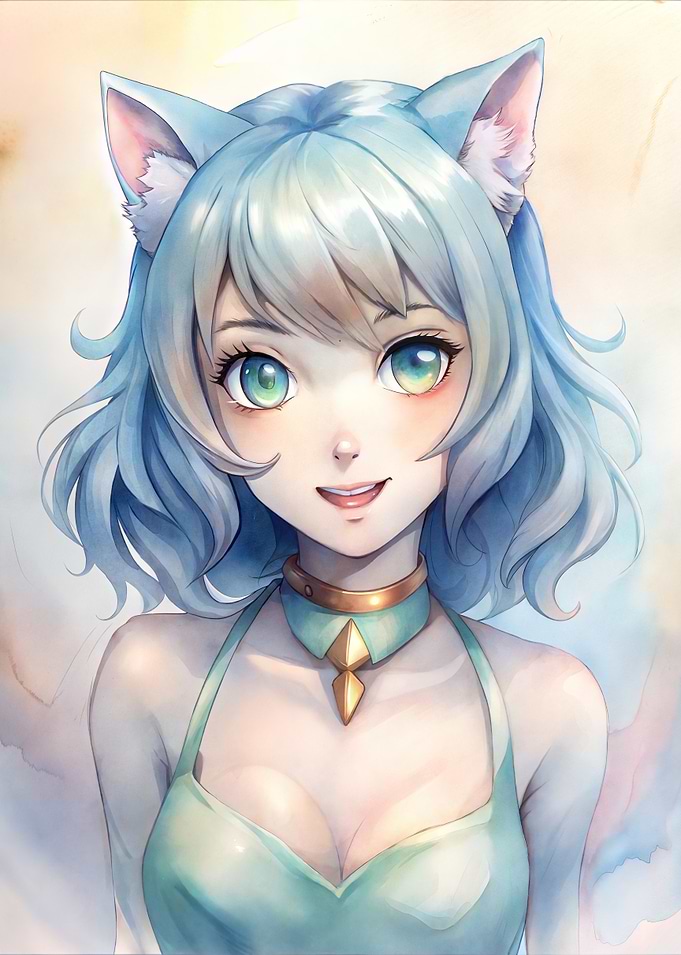 Anime Cat Girl Portrait