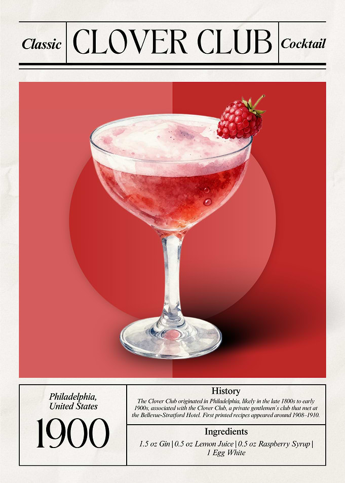 Vintage Clover Club Cocktail – Classic 1900 Philadelphia Icon