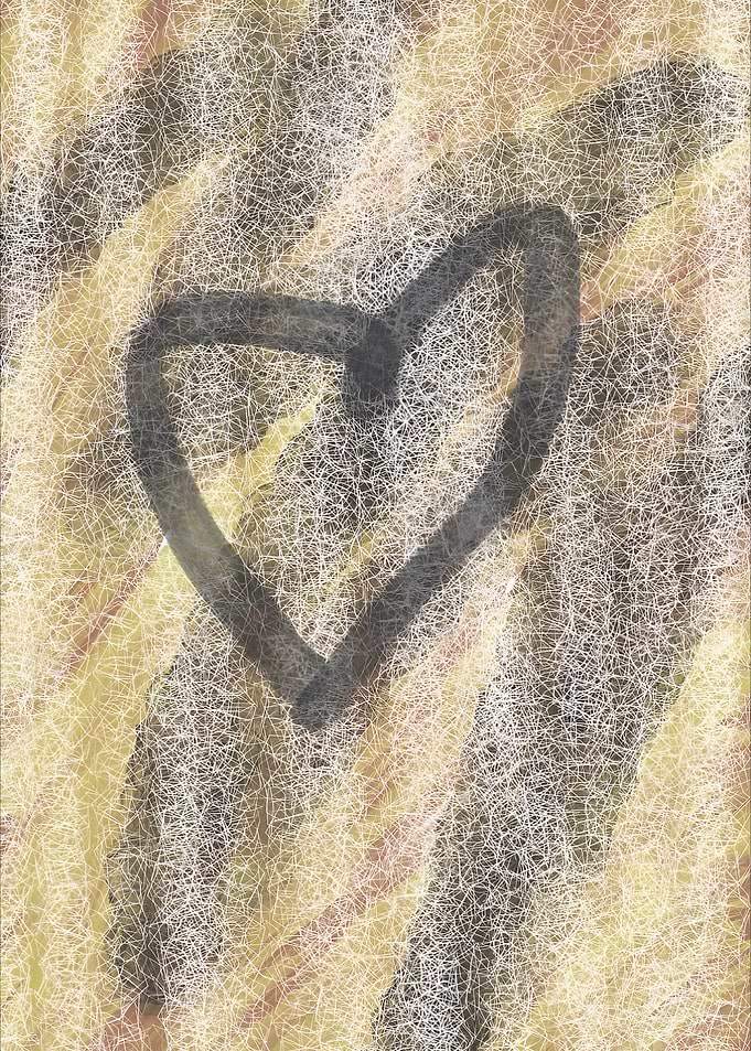 Heart on Abstract Background