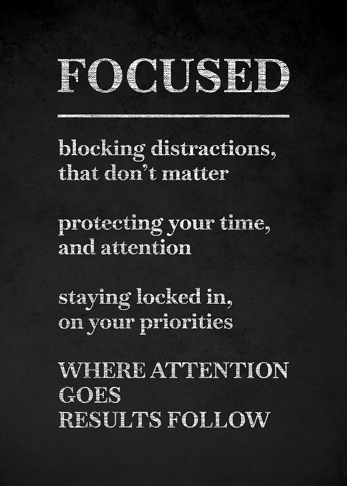 Focused Motivational Text Art v3
