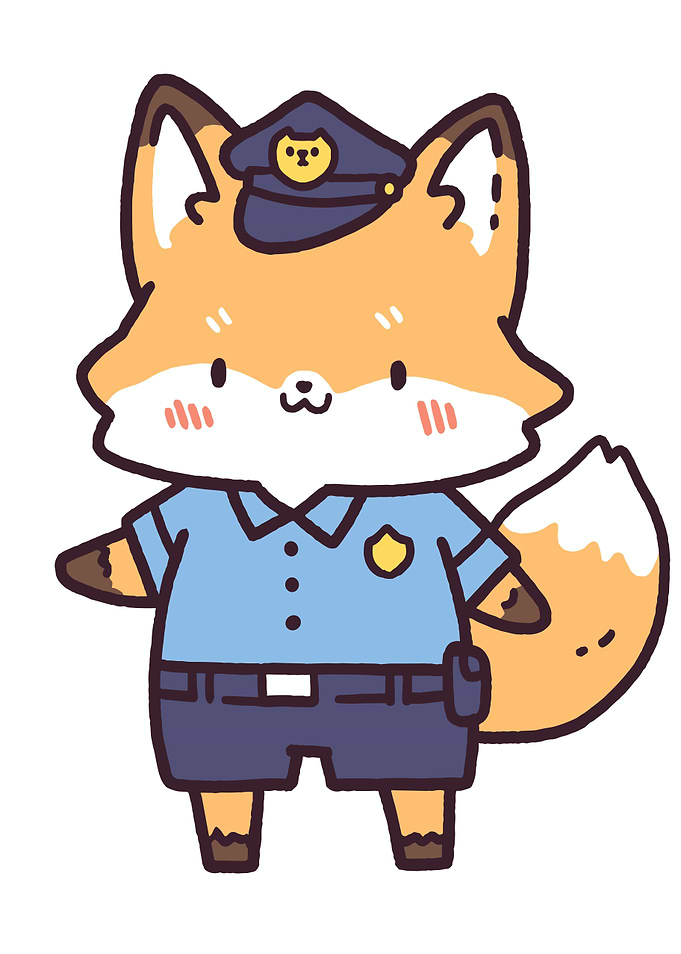 Cute Fox Police Officer