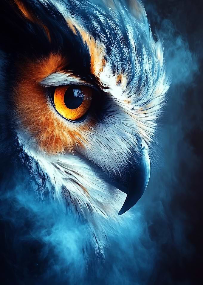 Close-up of an Owl's Eye