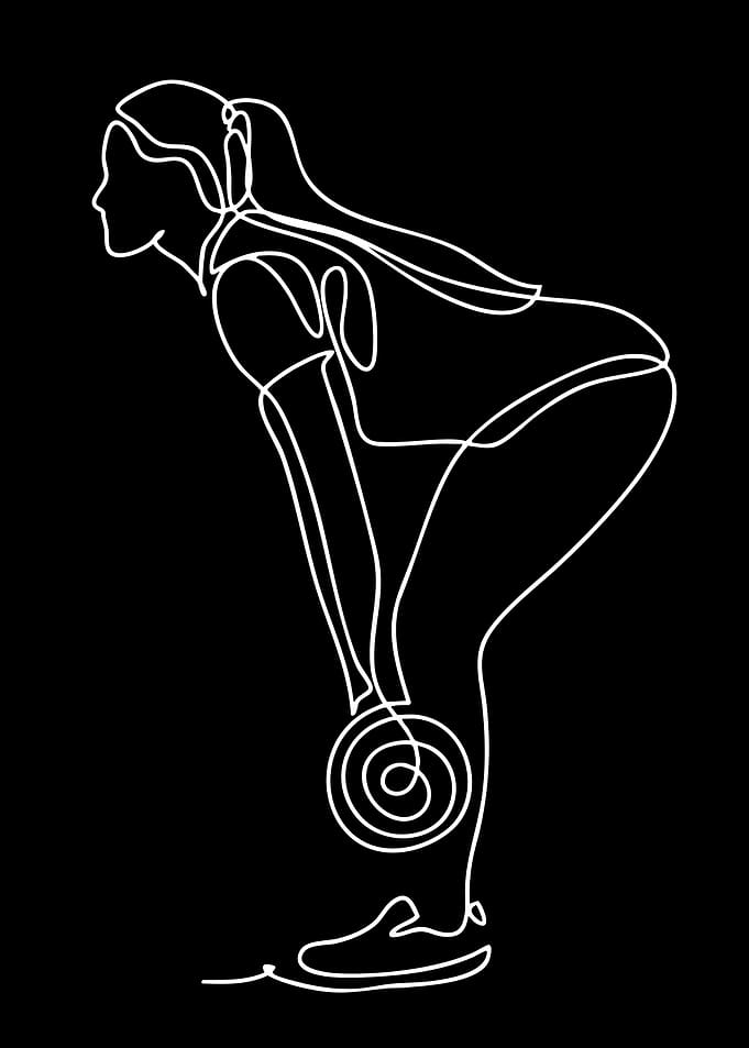 Woman performing a deadlift