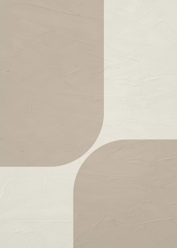 Abstract Geometric Shapes in Beige and Cream