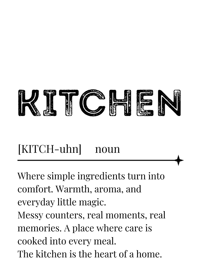 Kitchen Definition Wall Art