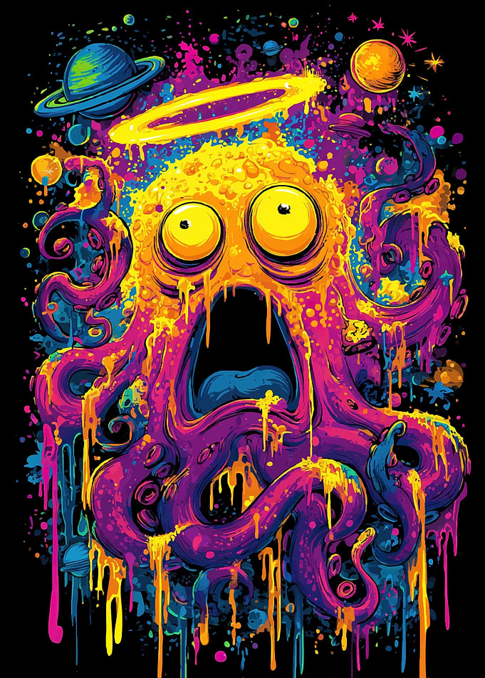 Psychedelic Space Octopus