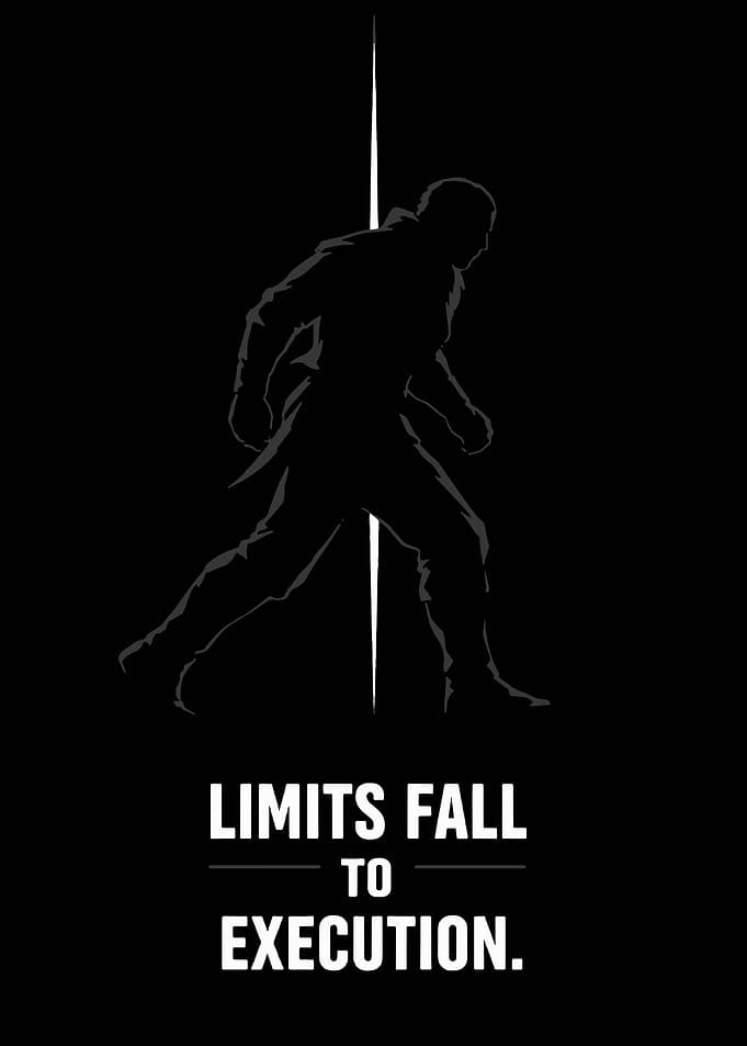 Silhouette of a man text art
